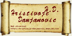 Hristivoje Damjanović vizit kartica
